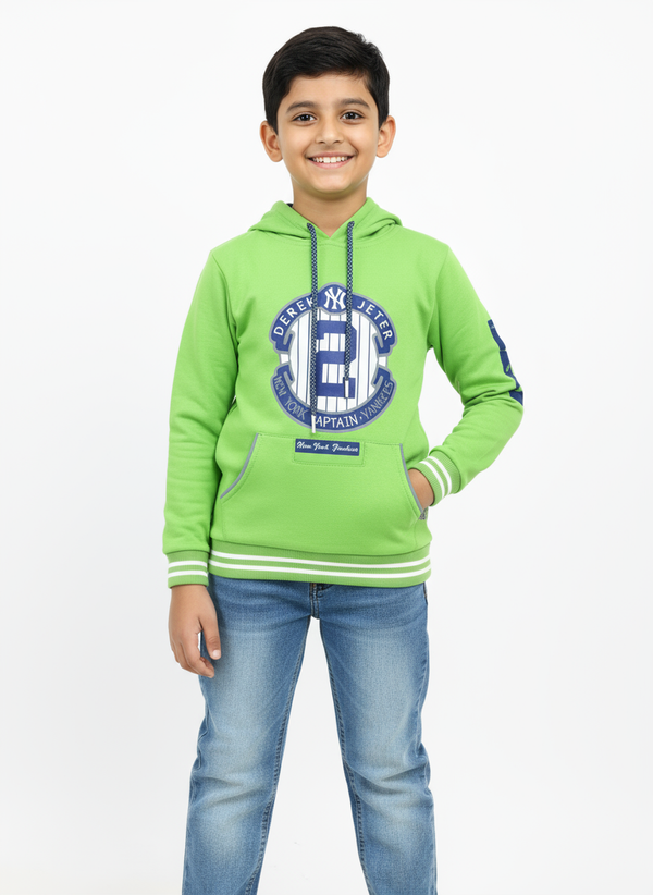 Bright Green Hoodie & Denim Set