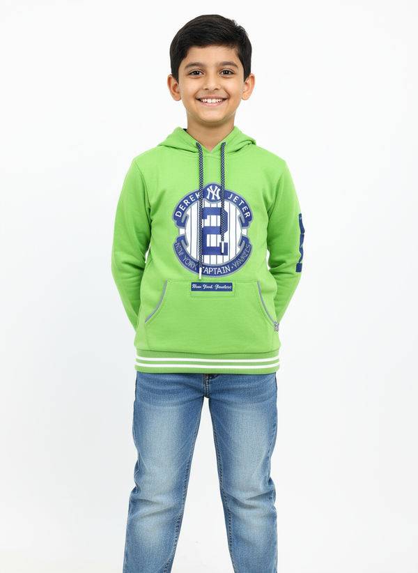 Bright Green Hoodie & Denim Set